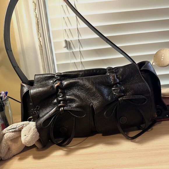 Acne Studios Handbags - Acne Studio large black leather purse